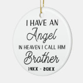 Ich habe einen Engel im Himmel, den ich ihn Bruder Keramik Ornament (Links)