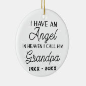 Ich habe einen Engel im Himmel, den ich ihn Opa ne Keramik Ornament (Rechts)