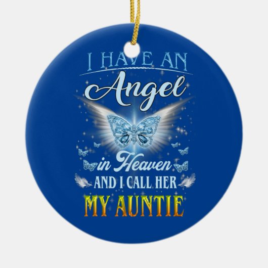 Ich habe einen Engel im Himmel, den ich sie meine Keramik Ornament (Vorne)