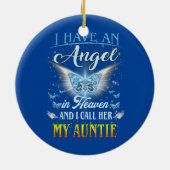 Ich habe einen Engel im Himmel, den ich sie meine Keramik Ornament (Hinten)