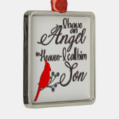 Ich habe einen Engel im Himmel/Sohn Ornament Aus Metall (Rechts)