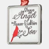 Ich habe einen Engel im Himmel/Sohn Ornament Aus Metall (Links)