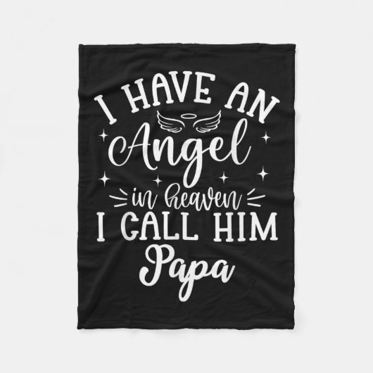 Ich habe einen Engel im Himmel und nenne ihn Papa Fleecedecke (Vorderseite)