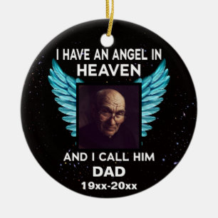 Ich habe einen Engel im Himmel und nenne ihn Vater Keramik Ornament