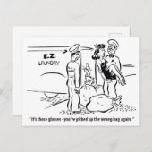 Ich habe einen falschen Beutel abgeholt, Wäschesch Postkarte (Vorne/Hinten)