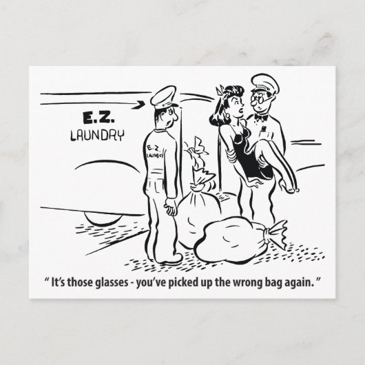 Ich habe einen falschen Beutel abgeholt, Wäschesch Postkarte (Vorderseite)