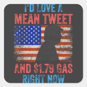 Ich habe einen Gemeinen Tweet Liebe Quadratischer Aufkleber