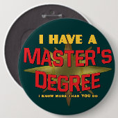 Ich habe einen Grad des Meisters! Button (Vorne & Hinten)