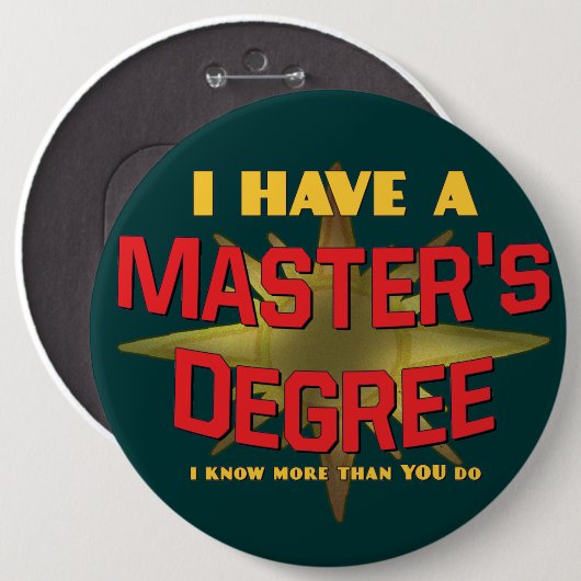 Ich habe einen Grad des Meisters! Button (Vorne & Hinten)