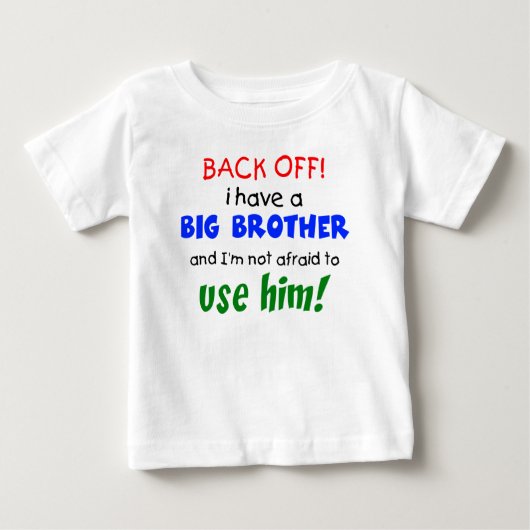 Ich habe einen großen Bruder Baby T-shirt (Vorderseite)