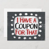Ich habe einen Gutschein für diese Postkarte (Vorne/Hinten)