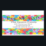 Ich habe einen handbemalten Aquarellaufkleber bewe Rechteckiger Aufkleber<br><div class="desc">Ich habe einen handgemalten Aquarellaufkleber mit farbenfrohen Weihnachtsbaumadressen,  perfekt für eine festliche Urlaubskarte oder Einladung. Mit diesen handbemalten Aquarellbaubeln hebt sich Ihre Urlaubspost von den traditionellen Karten ab.</div>