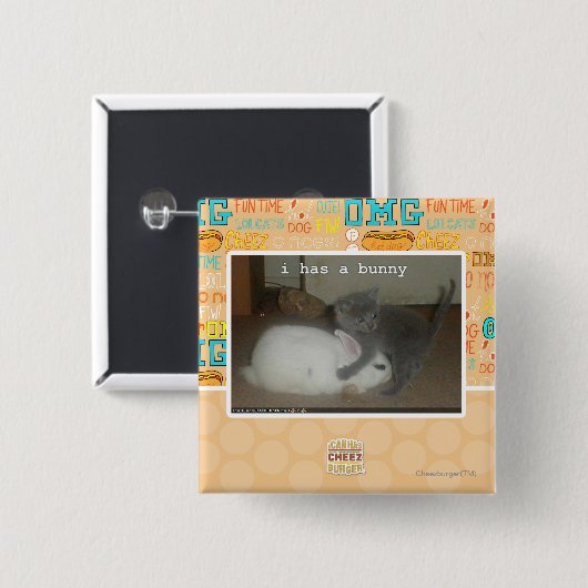 Ich habe einen Hase Button (Vorne & Hinten)