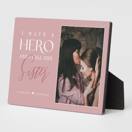 Ich habe einen Helden, den ich ihre Schwester Foto Fotoplatte (Seite)