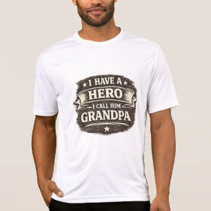 Ich habe einen Helden, den nenne ich Opa – Vintage T-Shirt