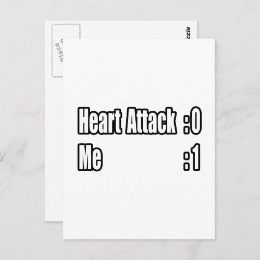 Ich habe einen Herzanfall überlebt (Scoreboard) Postkarte (Vorne/Hinten)