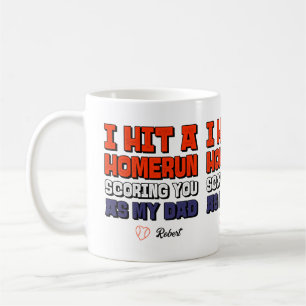 Ich habe einen Homerun gemacht, personalisierter V Kaffeetasse