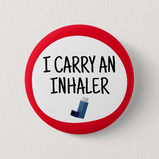 Ich habe einen Inhalator dabei Button (Vorderseite)