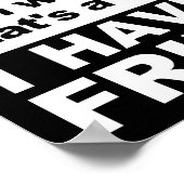 Ich habe einen Kühlschrank Funny Poster blass (Ecke)