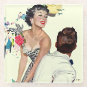 Ich habe einen Mann Gewollt Glasuntersetzer (Vorderseite)