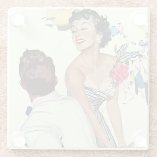 Ich habe einen Mann Gewollt Glasuntersetzer (Rückseite)