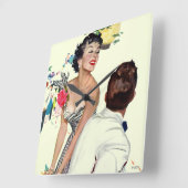 Ich habe einen Mann Gewollt Quadratische Wanduhr (Winkel)