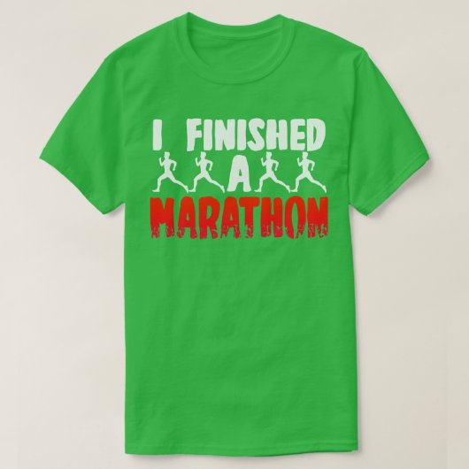 Ich habe einen Marathon beendet T-Shirt (Design vorne)