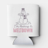 Ich habe einen Meltdown - Funny Snowman Design Dosenkühler (Rückseite)