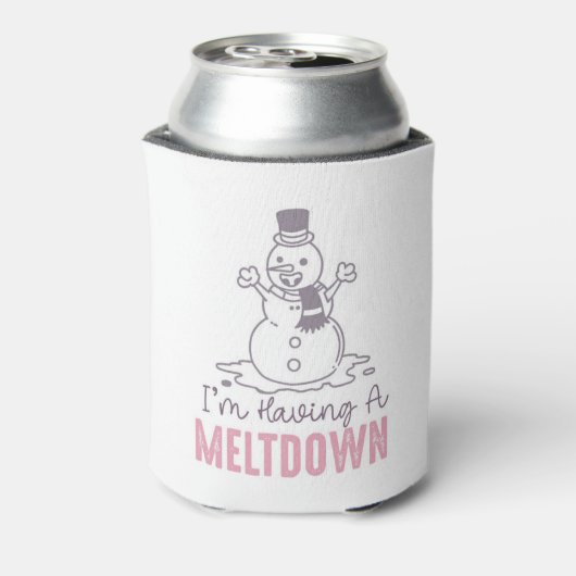 Ich habe einen Meltdown - Funny Snowman Design Dosenkühler (Kanne Rückseite)