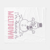 Ich habe einen Meltdown - Funny Snowman Design Fleecedecke (Vorderseite (Horizontal))