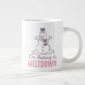 Ich habe einen Meltdown - Funny Snowman Design Jumbo-Tasse (Rechts)