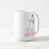 Ich habe einen Meltdown - Funny Snowman Design Kaffeetasse (VorderseiteRechts)