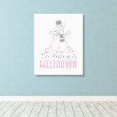 Ich habe einen Meltdown - Funny Snowman Design Leinwanddruck (Insitu (Holzboden))