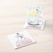 Ich habe einen Meltdown - Funny Snowman Design Rechteckiger Pappuntersetzer (Vor Ort)