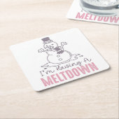 Ich habe einen Meltdown - Funny Snowman Design Rechteckiger Pappuntersetzer (angewinkelt)