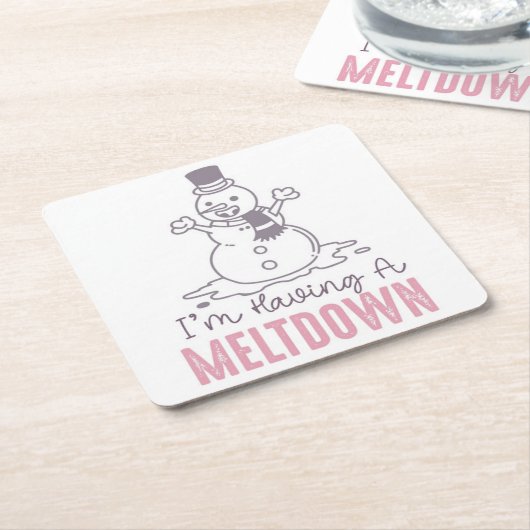 Ich habe einen Meltdown - Funny Snowman Design Rechteckiger Pappuntersetzer (angewinkelt)