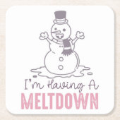 Ich habe einen Meltdown - Funny Snowman Design Rechteckiger Pappuntersetzer (Vorderseite)