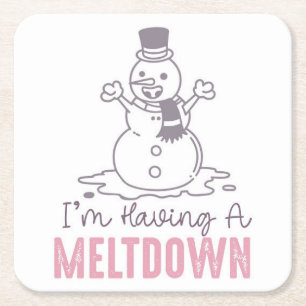 Ich habe einen Meltdown - Funny Snowman Design Rechteckiger Pappuntersetzer