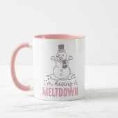 Ich habe einen Meltdown - Funny Snowman Design Tasse (Links)