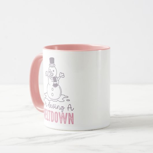 Ich habe einen Meltdown - Funny Snowman Design Tasse (Vorderseite Links)