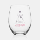 Ich habe einen Meltdown - Funny Snowman Design Weinglas Ohne Stiel (Vorderseite)