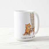 Ich habe einen Plan. Erstmal ein Nickerchen Lustig Kaffeetasse (VorderseiteRechts)
