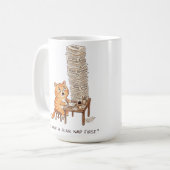 Ich habe einen Plan. Erstmal ein Nickerchen Lustig Kaffeetasse (Vorderseite Links)