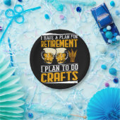 Ich habe einen Plan für den Ruhestand, ich habe vo Pappteller (Party)