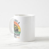 Ich habe einen Rentenplan Lustiger Pontonboot-Kapi Kaffeetasse (Vorderseite Links)