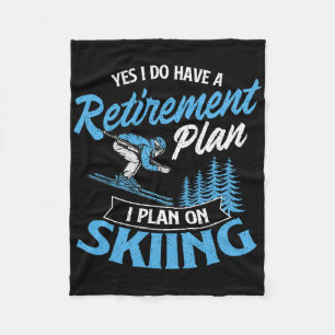 Ich habe einen Rentenplan - Skiliebhaber Skifahrer Fleecedecke