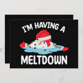 Ich habe einen Schneeschuh für einen Melzenschnee Einladung (Vorne/Hinten)