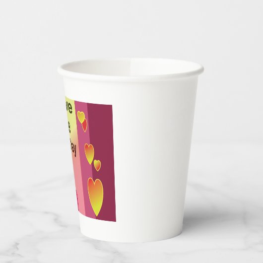 Ich habe einen schönen Tag. Pappbecher (Links)