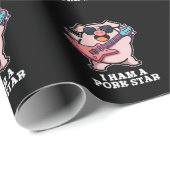 Ich habe einen Schweinestern Funny Rock Star Pig P Geschenkpapier (Rolleneckpunkt)