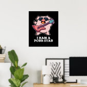 Ich habe einen Schweinestern Funny Rock Star Pig P Poster (Heimbüro)